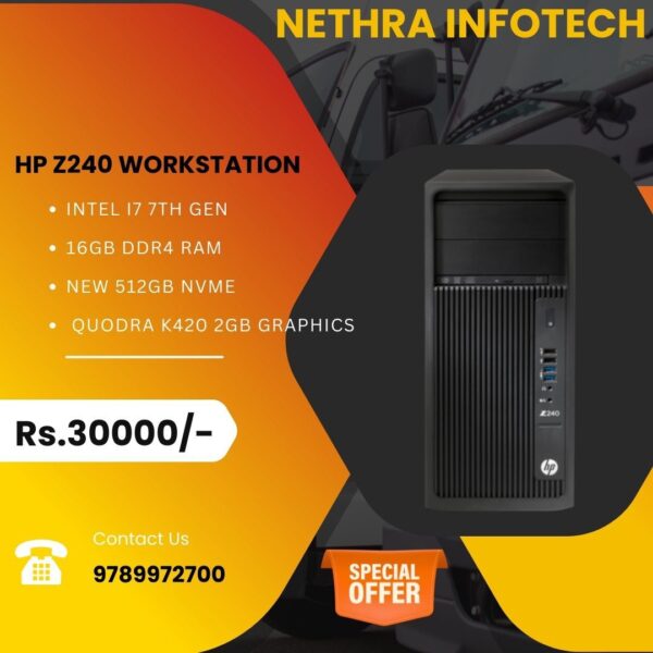 HP Z240 i7/16gb/512gb/2gb