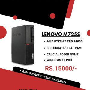 Lenovo ThinkCentre M725s-AMD Ryzen5/8gb/500gb/win10