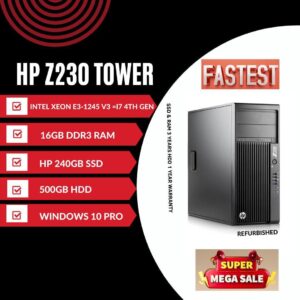 HP Tower Cpu -XeonE3/16GB/500GB/240SSD